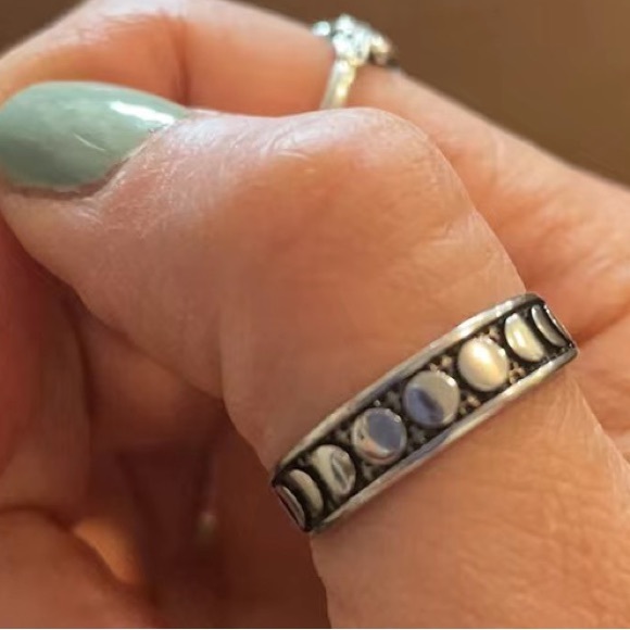 NIB✨ Sterling Silver 925 Moon Phases Boho Ring size 8 - Picture 12 of 15